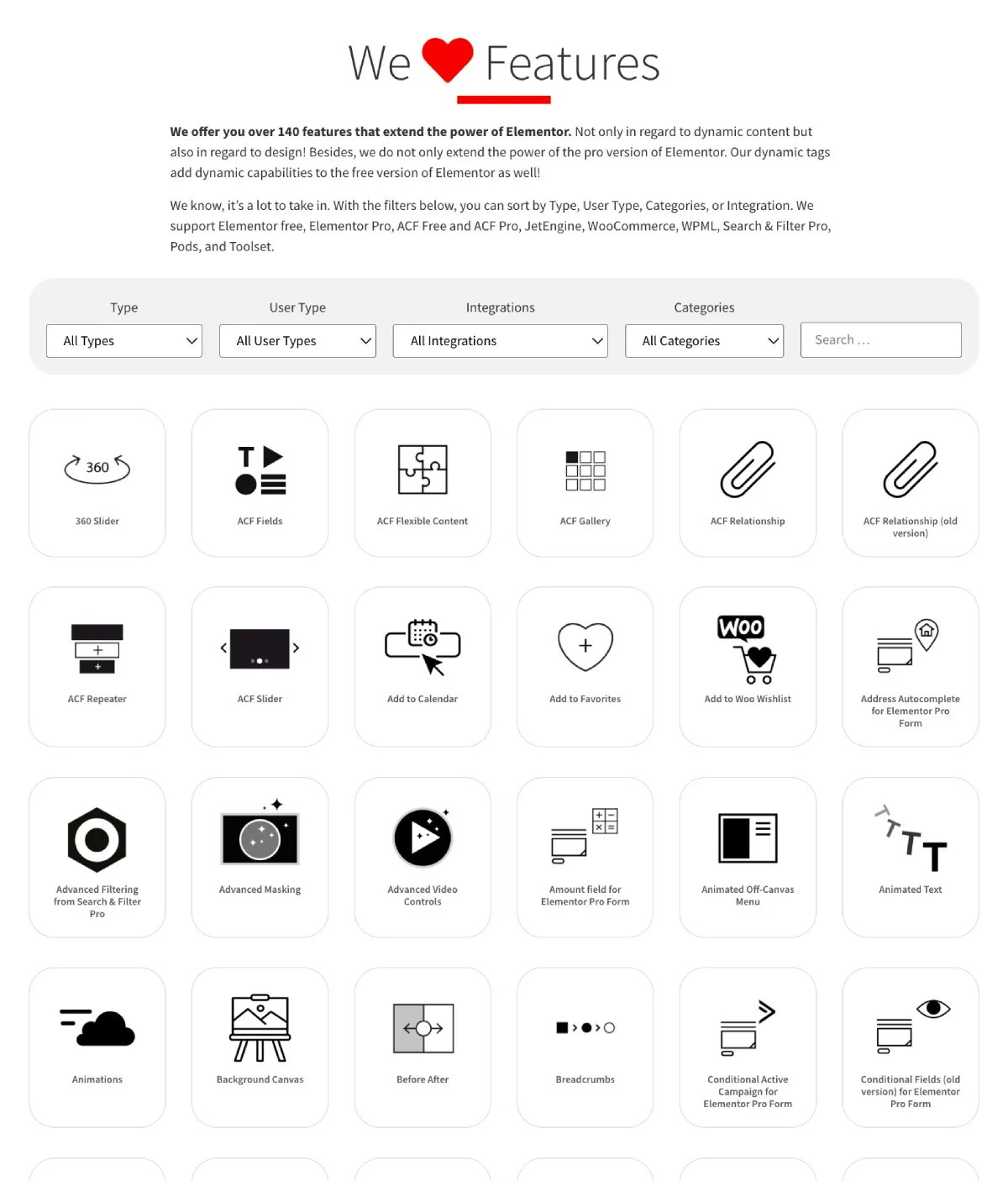 Dynamic ooo features