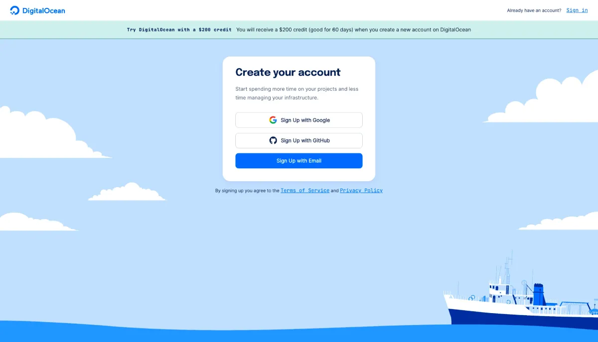 Next Step To get The Free Credits on DigitalOcean