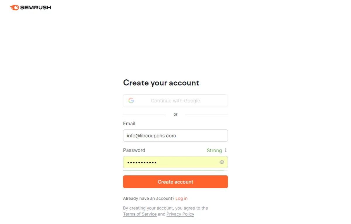 Semrush Account Create for Free Trial Offer