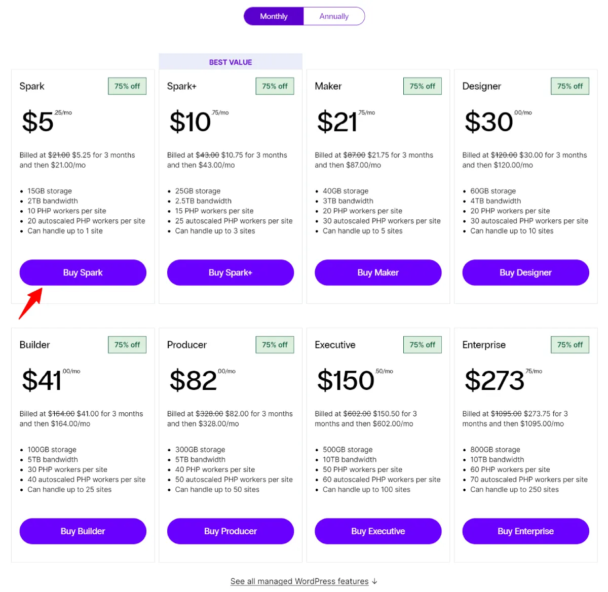 nexcess managed wordpress hosting plans