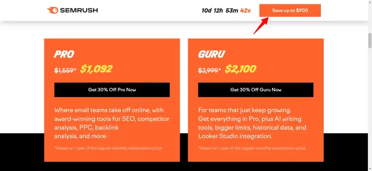 semrush black friday