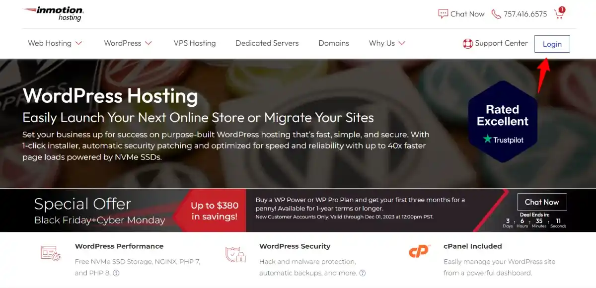 inmotion hosting wordpress hosting