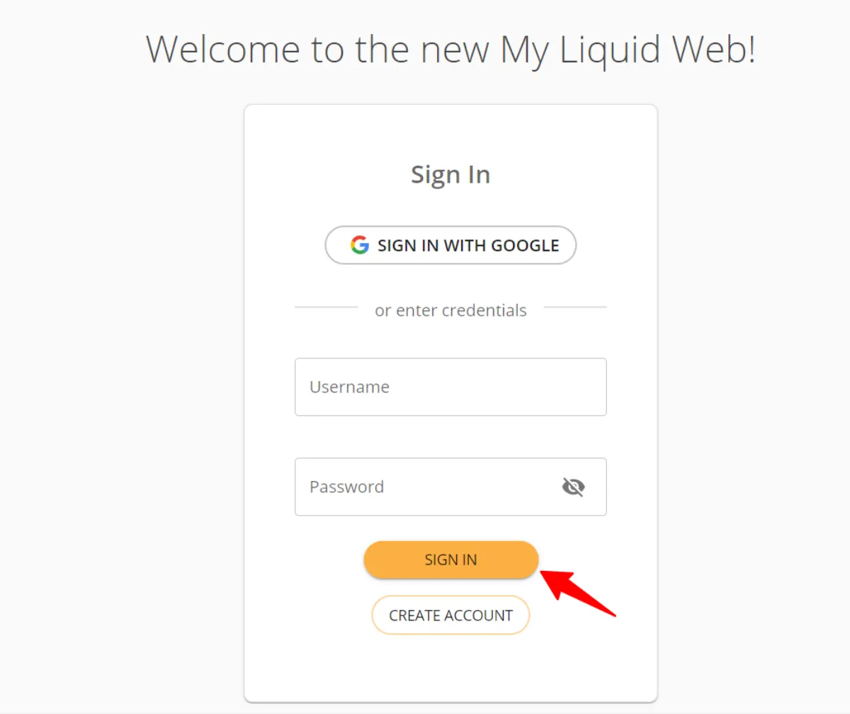 liquidweb sign in